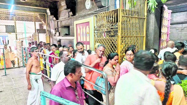 బారులు తీరిన భక్తులు, ప్రత్యేక అలంకరణలో వీరరాఘవస్వామి1