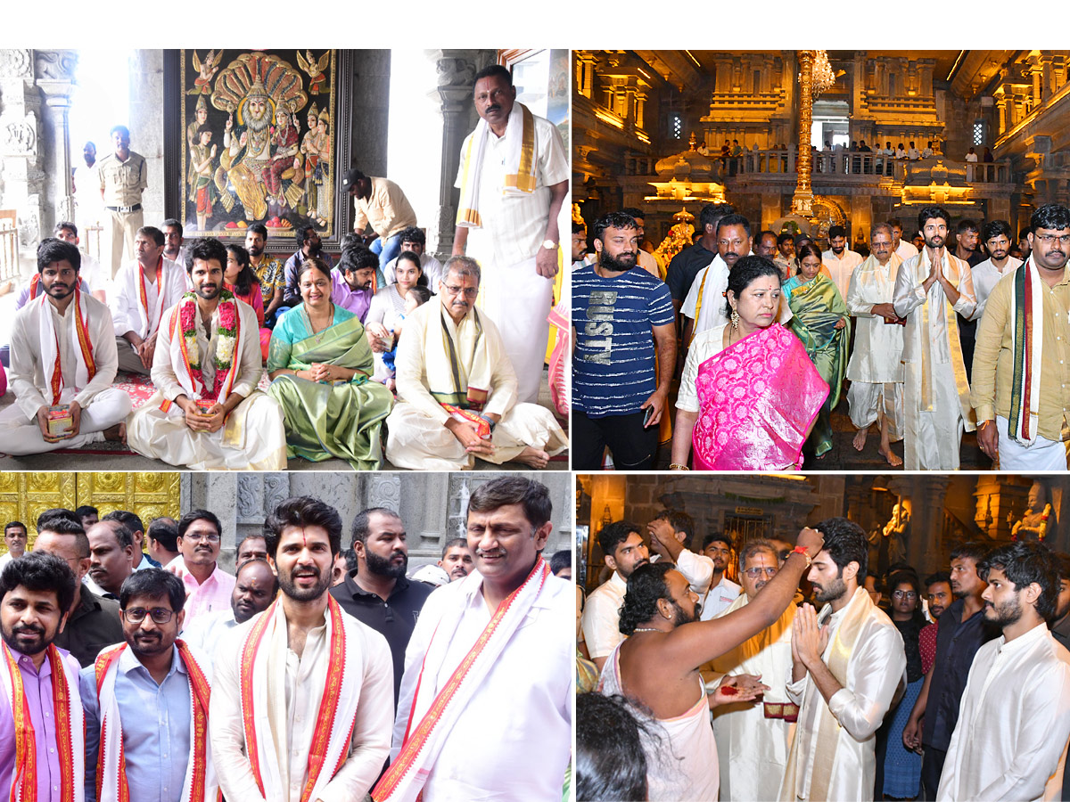 Tollywood Actor Vijay Devarakonda Visited Yadadri Temple With Family Photos - Sakshi1