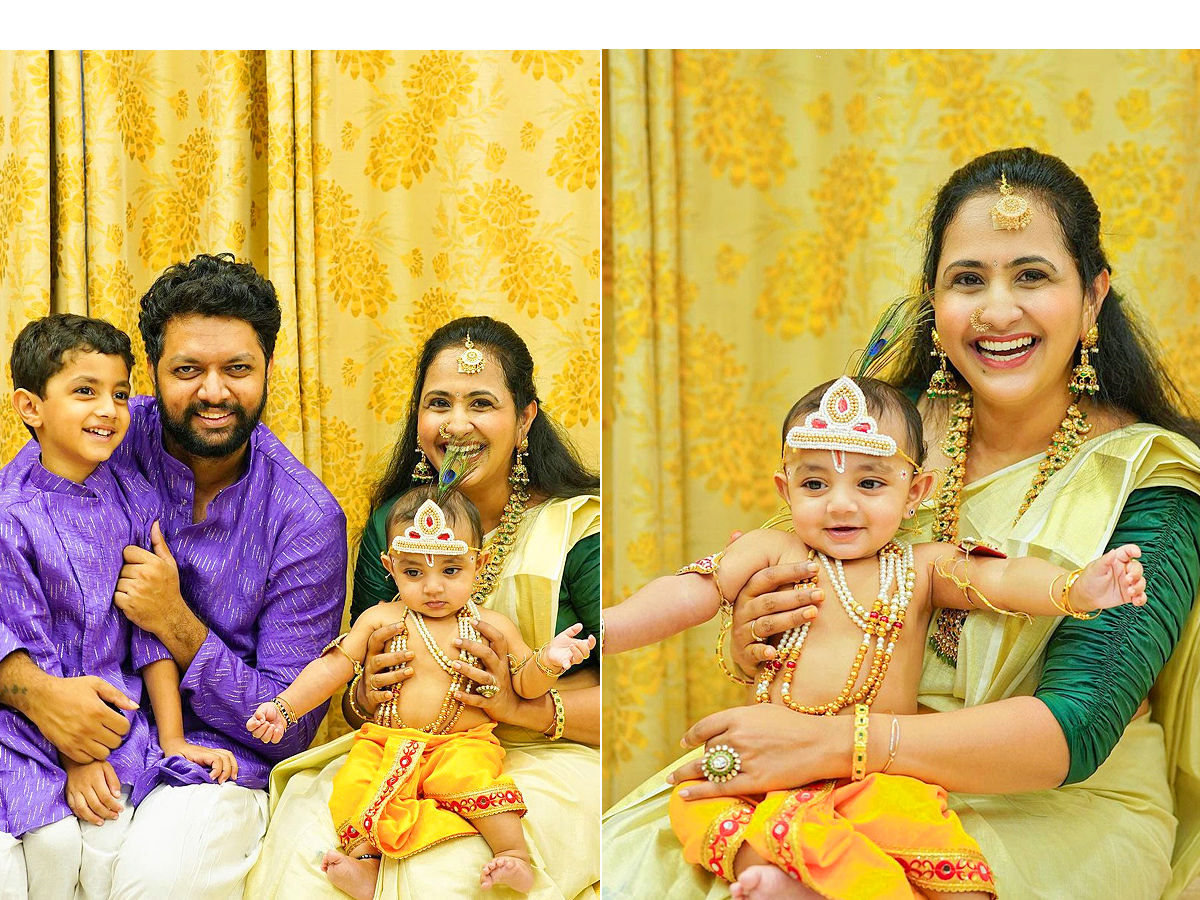 Anchor Lasya Second Son Dressed Up As Little Krishna Photos - Sakshi1