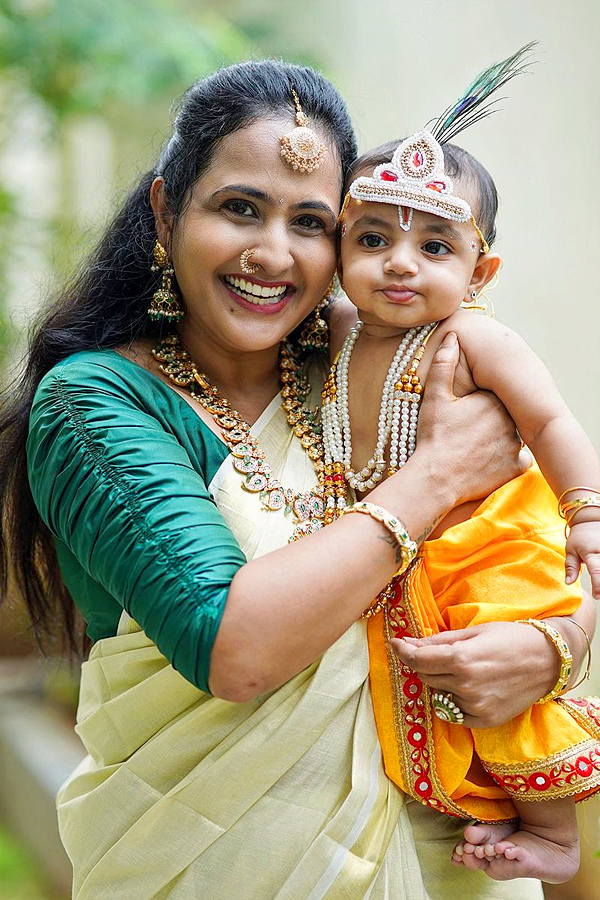 Anchor Lasya Second Son Dressed Up As Little Krishna Photos - Sakshi3