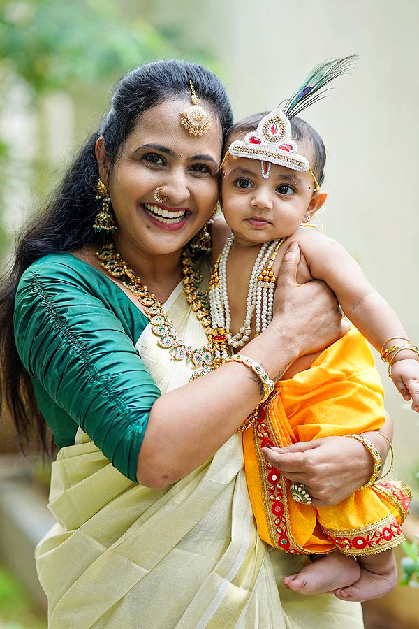 Anchor Lasya Second Son Dressed Up As Little Krishna Photos - Sakshi8
