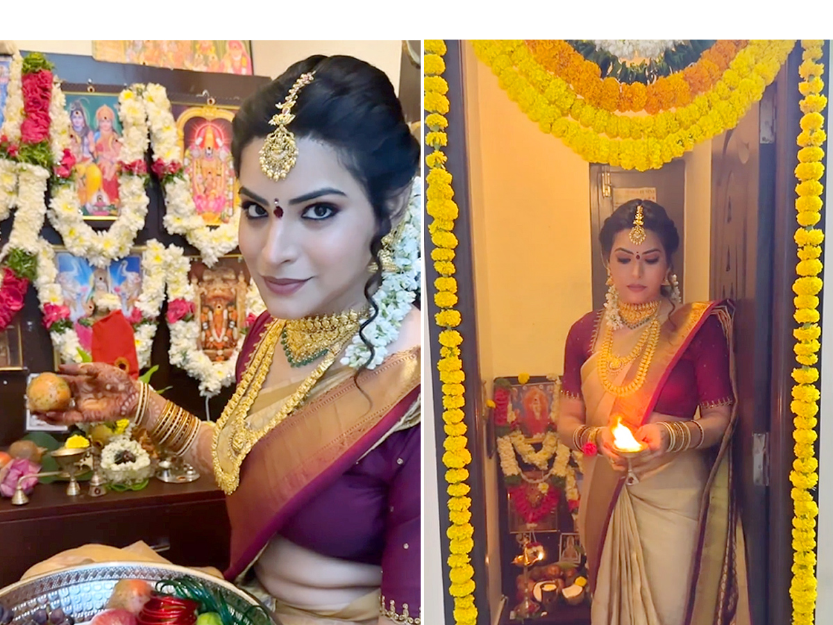Bigg Boss contestant Priyanka Singh participated in Varalakshmi Puja Photos - Sakshi1