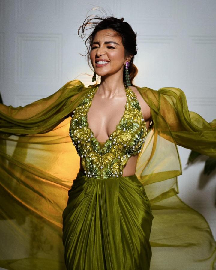 Shama Sikander Stuns In Green Glam Photos - Sakshi5