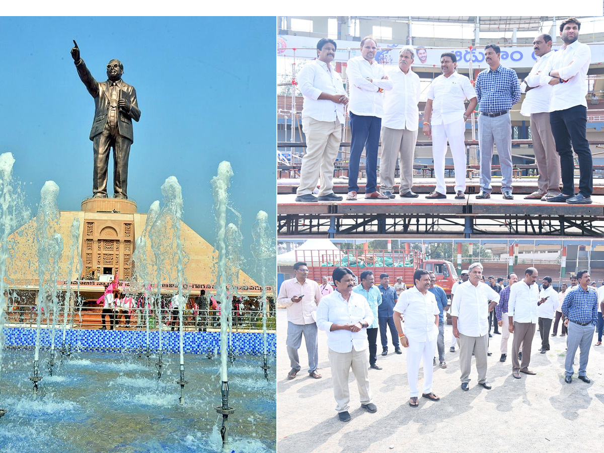 Arrangements for unveiling Ambedkar statue in Vijayawada Photos - Sakshi1