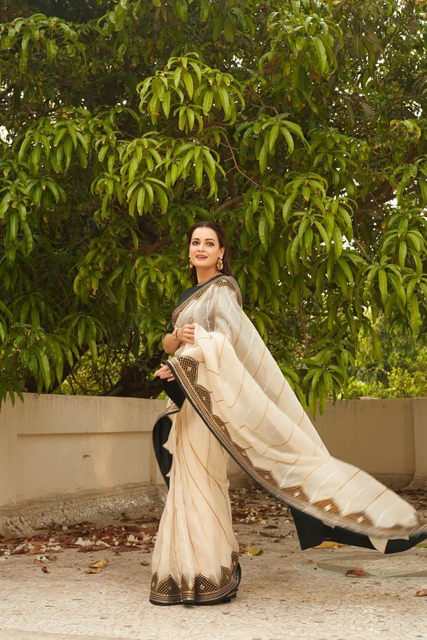Dia Mirza Rekhi Shines Like A Queen In White Saree - Sakshi4