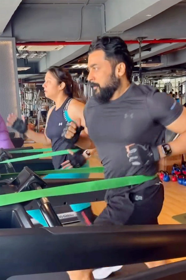 Jothika and suriya new exclusive video in gym workout Photos - Sakshi2