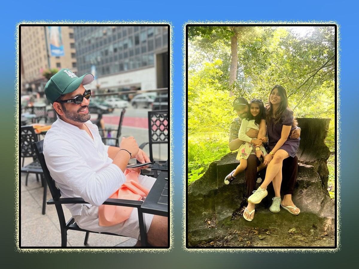 Rohit Sharma Enjoys Day Break With Wife and Daughter After Ind Win Over PAK1