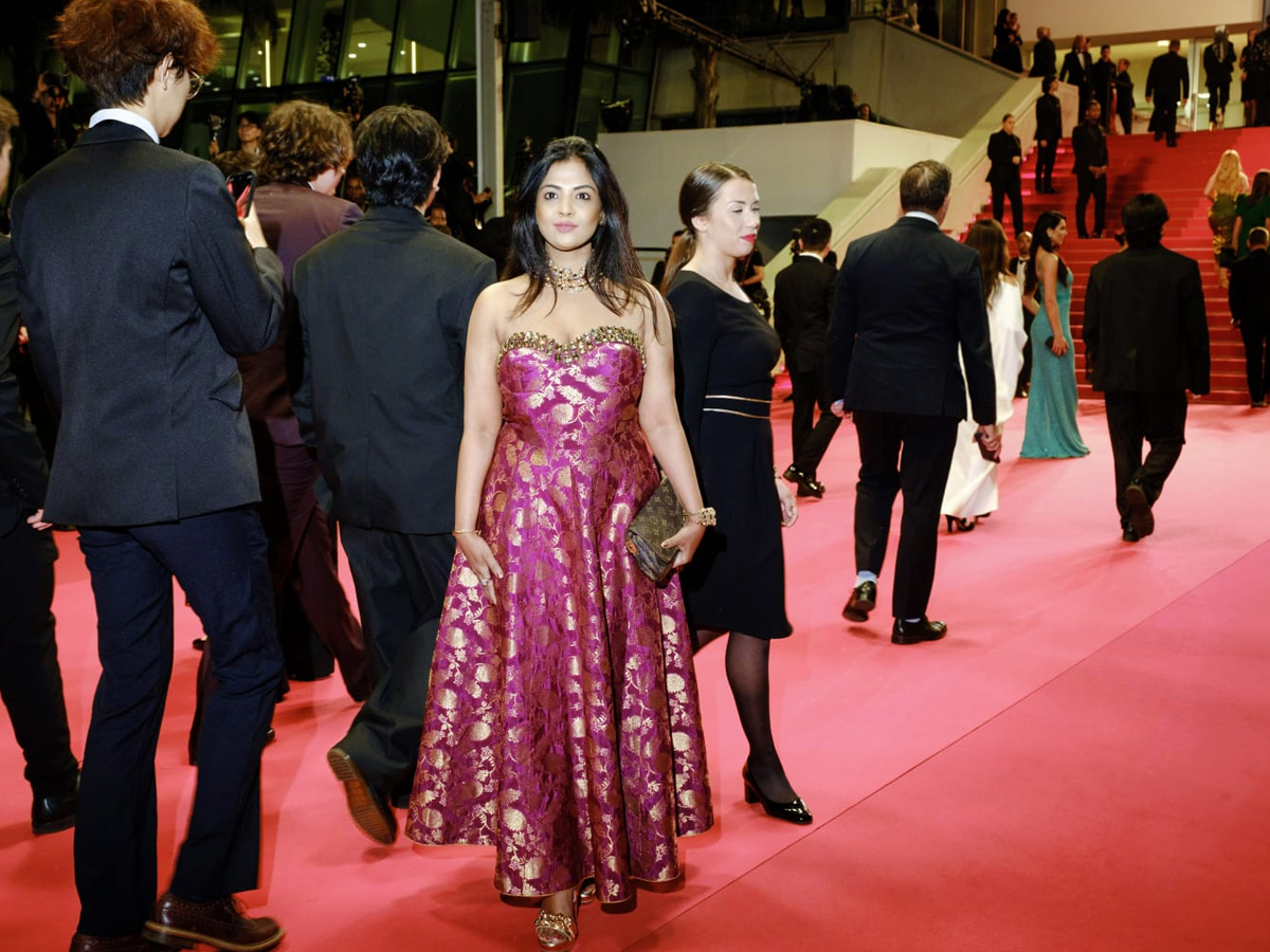 Hyderabad Fashion Designer Aruna Goud In 77th Cannes Film Festival Photos Viral4