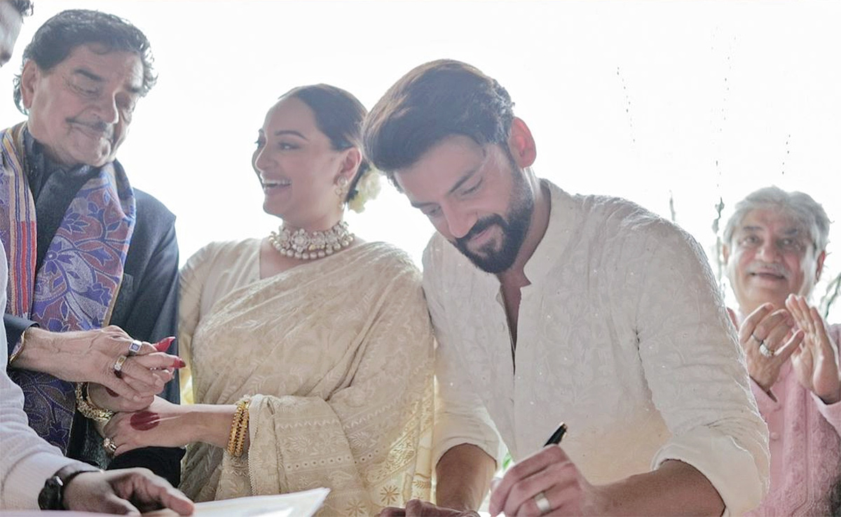 Actress Sonakshi Sinha, Zaheer Iqbal Wedding Pics3