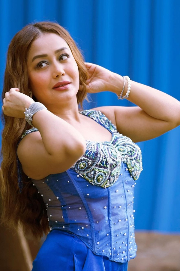Singer Neha Kakkar Latest Photos In Blue Outfit3