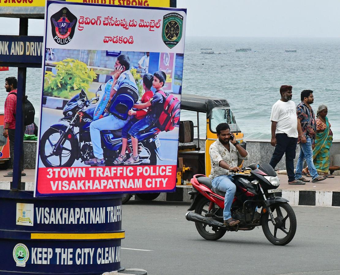 No Helmet In Visakhapatnam: See Pics1