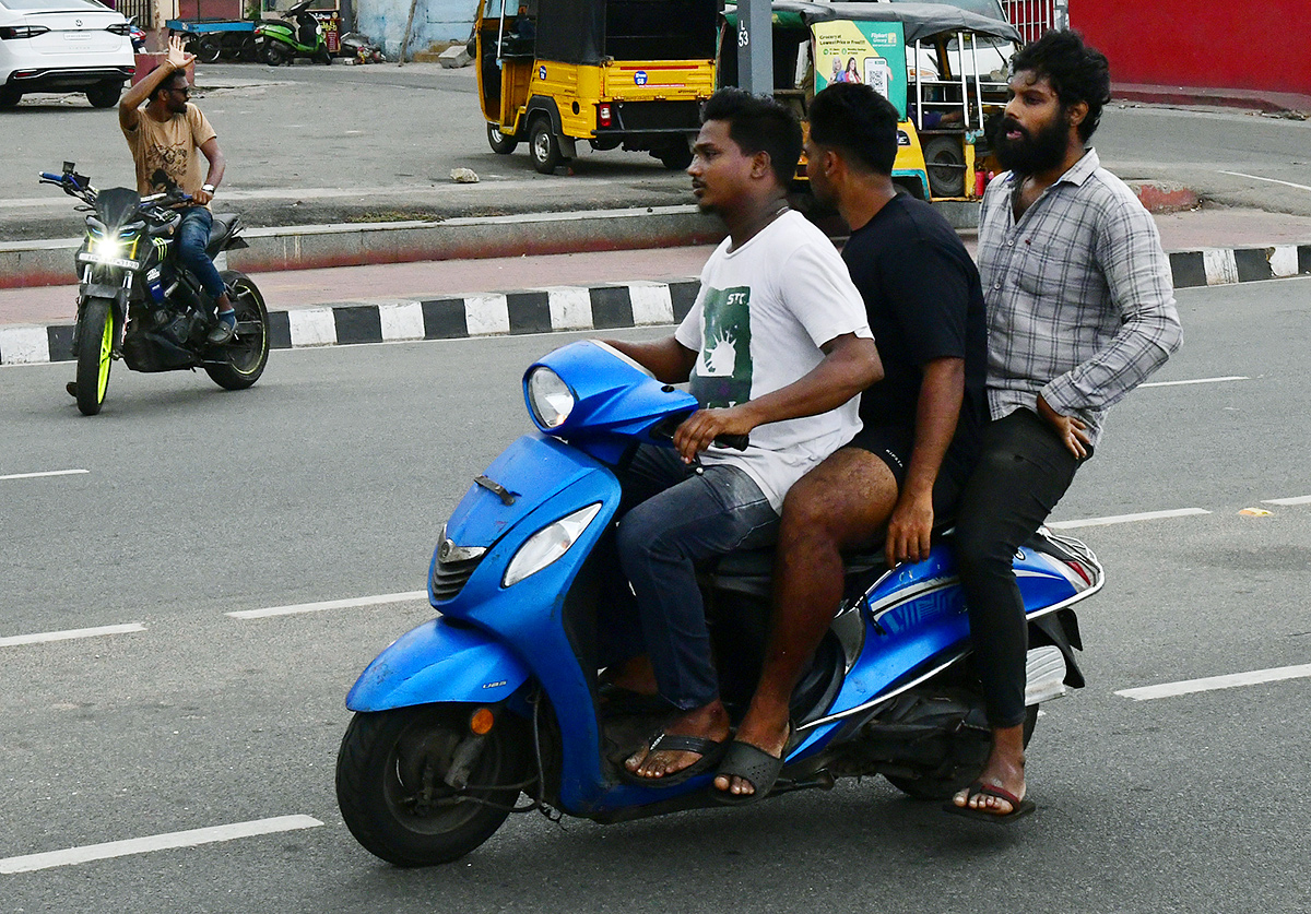 No Helmet In Visakhapatnam: See Pics5