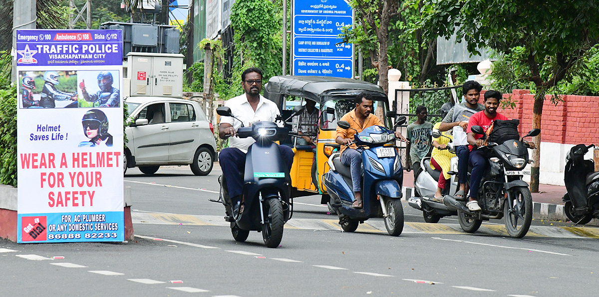 No Helmet In Visakhapatnam: See Pics6
