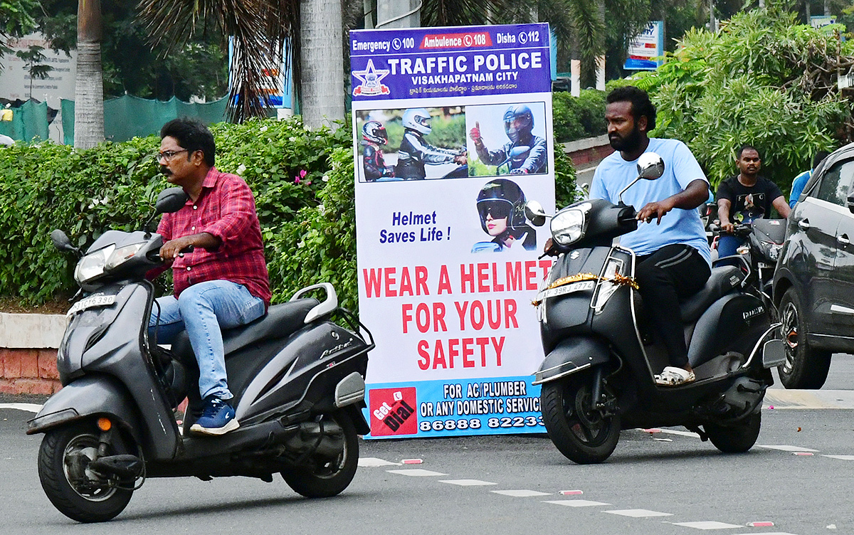 No Helmet In Visakhapatnam: See Pics9