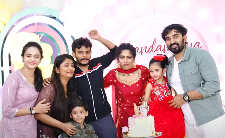 TV Actress Anjali daughter Chandamama birthday celebrations Photos10