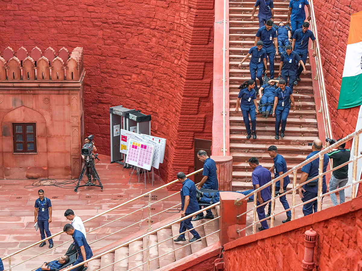 Rehearsal for the 78th Independence Day celebrations at Red Fort19