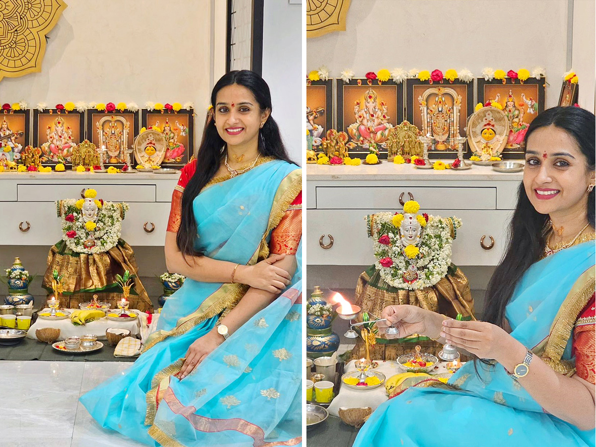 Heroine laya varalakshmi vratam pooja photos1