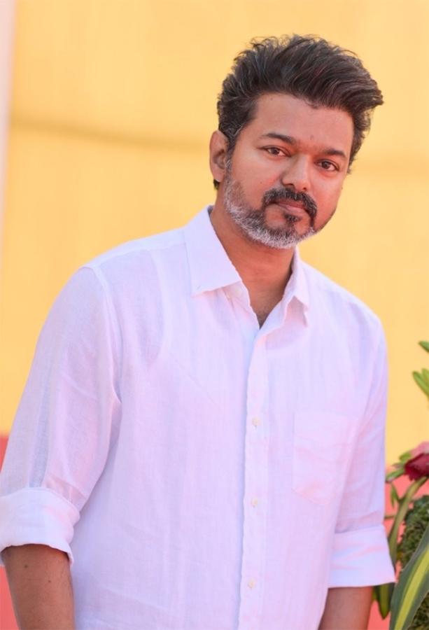 Tamilaga Vettri Kazhagam President Vijay during the party flag 17