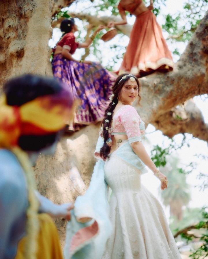 Tollywood actress tamannaah Bhatia stunning looks as modern Radha7