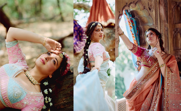 Tollywood actress tamannaah Bhatia stunning looks as modern Radha1