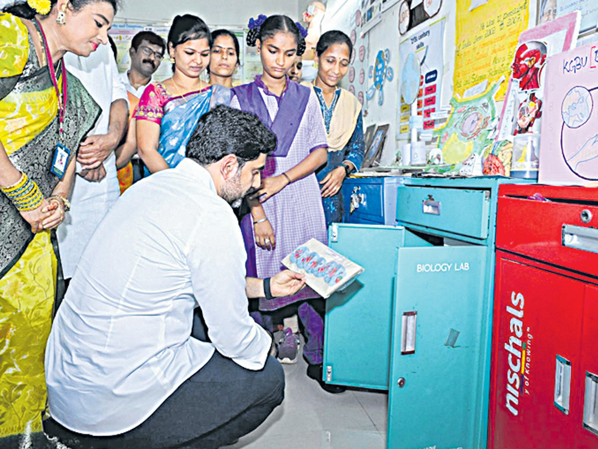 That Is Jagan Minister Nara Lokesh Photo Shoot With AP Schools5