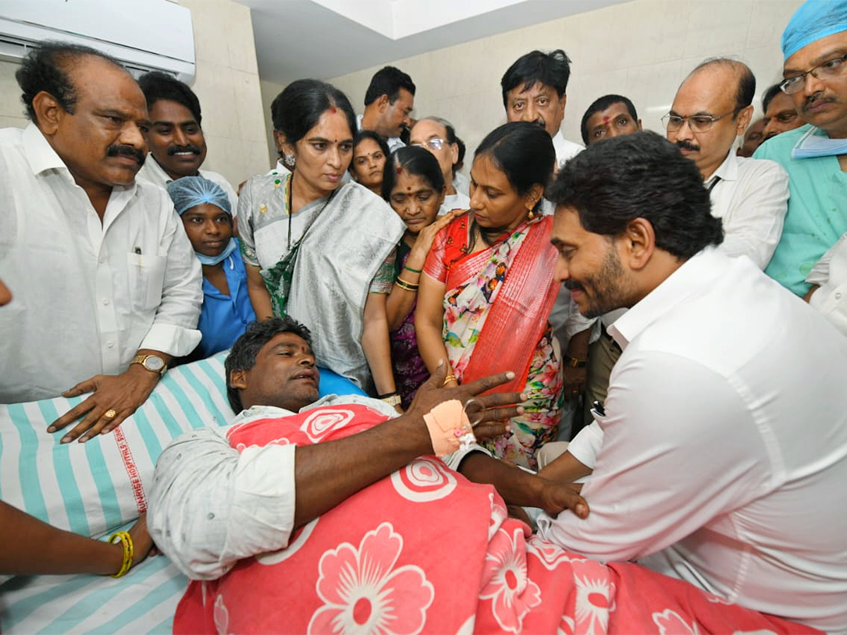 YS Jagan visits party activist at hospital Vijayawada11