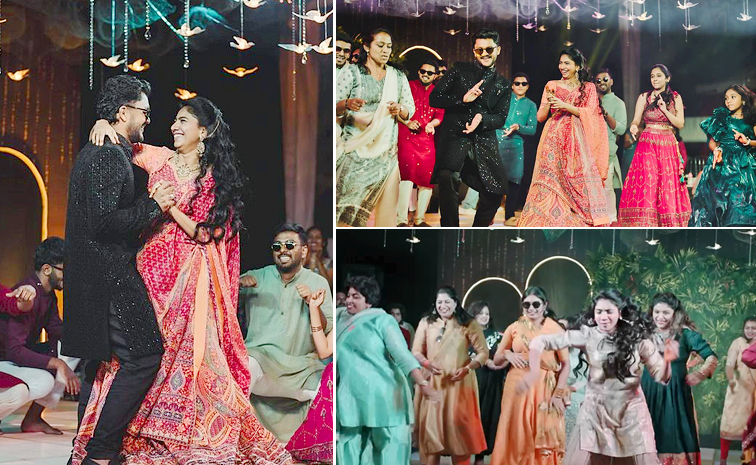 Sai Pallavi Dance With Pooja Kannan At Sangeet Ceremony Photos1