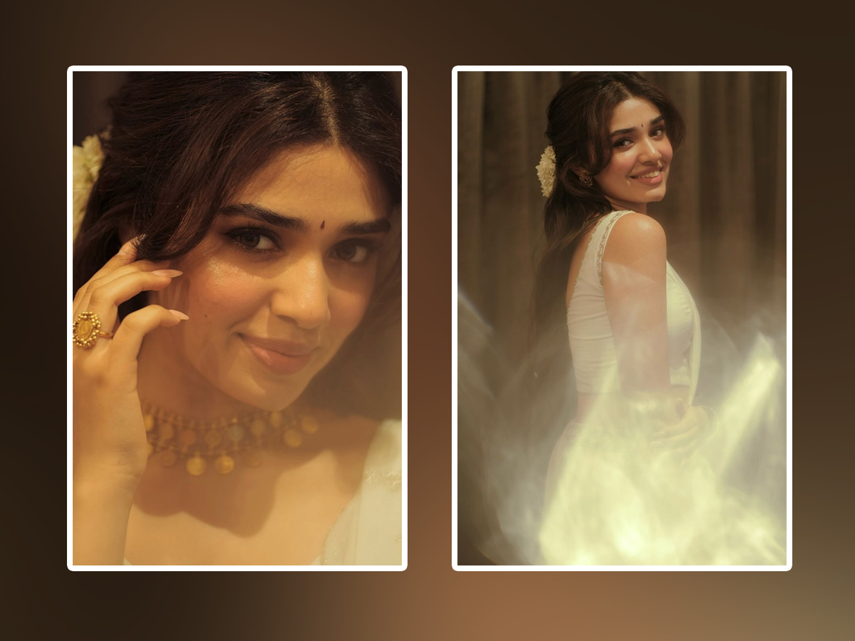 Uppena Beauty Krithi Shetty Stunning Onam Look Photos Viral1
