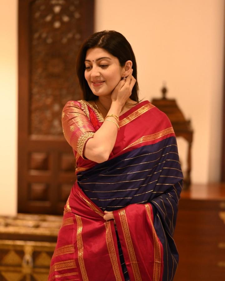 Tollywood Heroine Pranitha Subhash Latest Saree Looks4