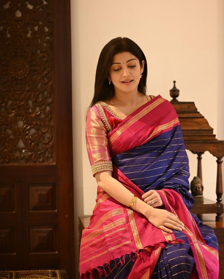 Tollywood Heroine Pranitha Subhash Latest Saree Looks8