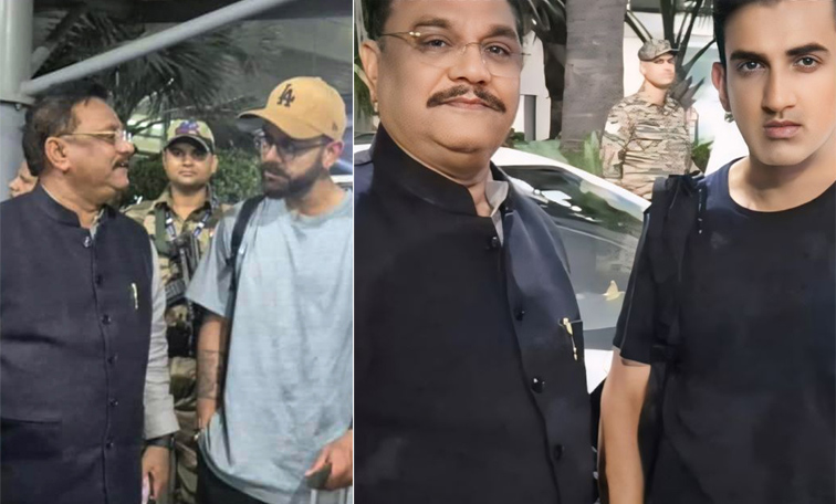 Kohli And Gambhir Clicked with BJP Leader At Delhi Airport after IND vs BAN 2024 1st Test1