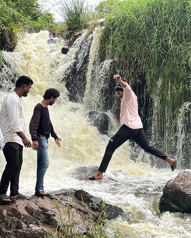 Youth Dangerously Taking Photos At Pedda Amberpet Water Falls7