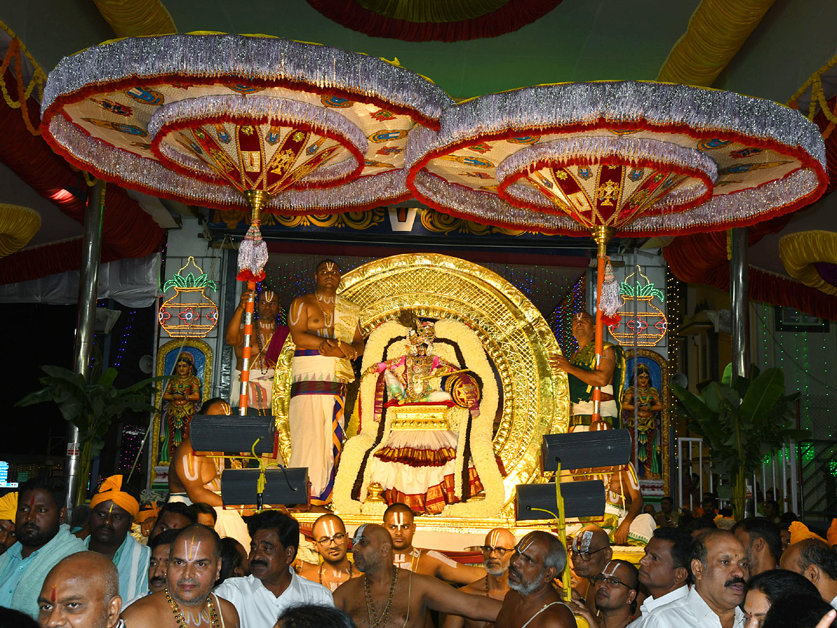 Lord Venkateswara appears on Chandraprabha Vahanam At Tirumala Salakatla Brahmotsavam 2024 Photos5