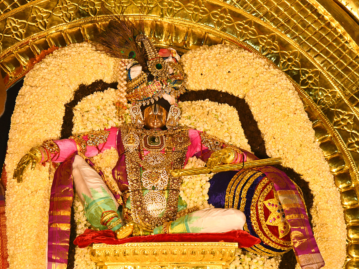 Lord Venkateswara appears on Chandraprabha Vahanam At Tirumala Salakatla Brahmotsavam 2024 Photos6