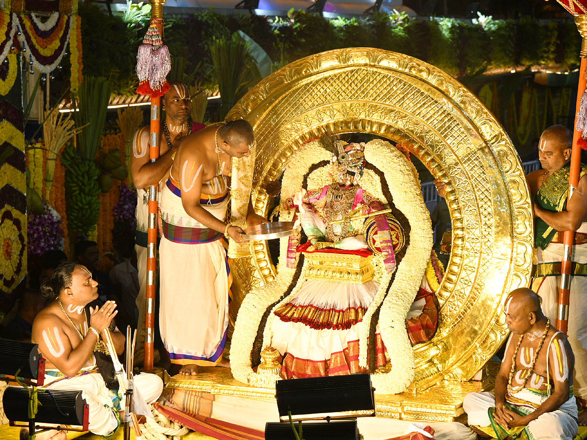 Lord Venkateswara appears on Chandraprabha Vahanam At Tirumala Salakatla Brahmotsavam 2024 Photos8