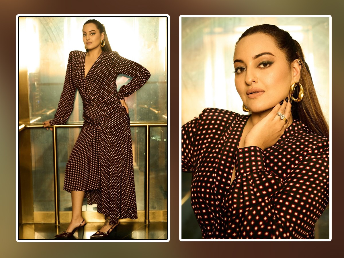 Bollywood Actress Sonakshi Sinha Glamorous Look In Western Dress1