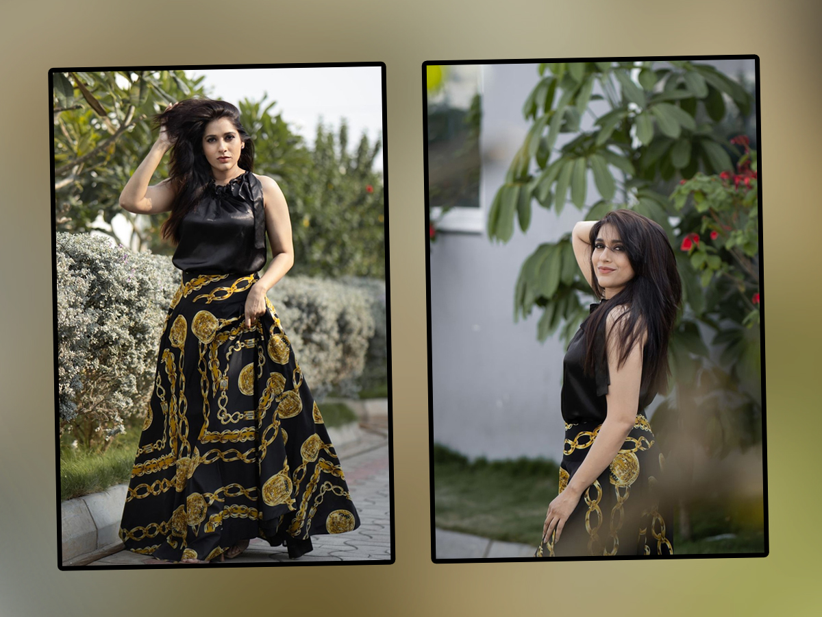 Rashmi Gautam Stuns In Black Fusion Wear Outfit Photos1