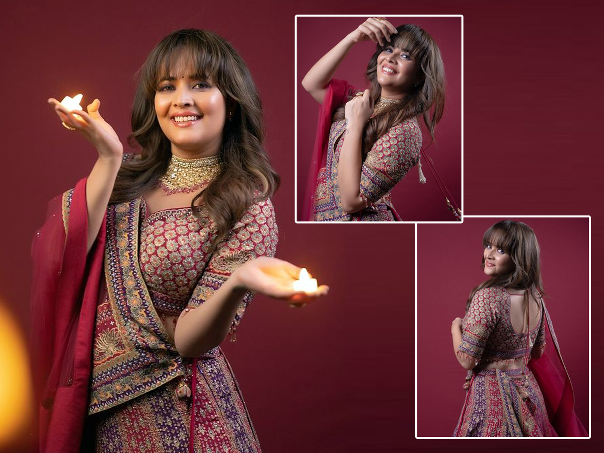 Tollywood actress Anasuya stunning Diwali look1
