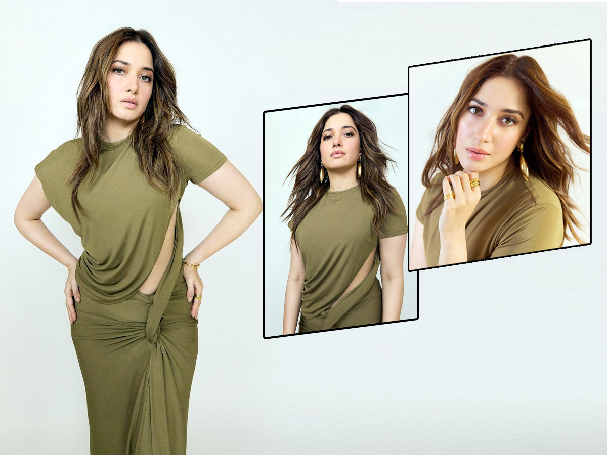 Tamannaah in new design saree like dress1