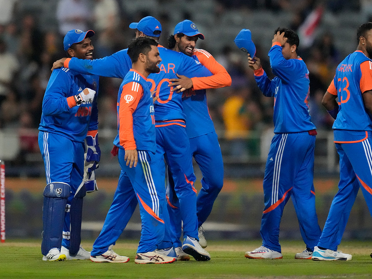 winners trophy after their win against South Africa in the fourth T20 cricket 11