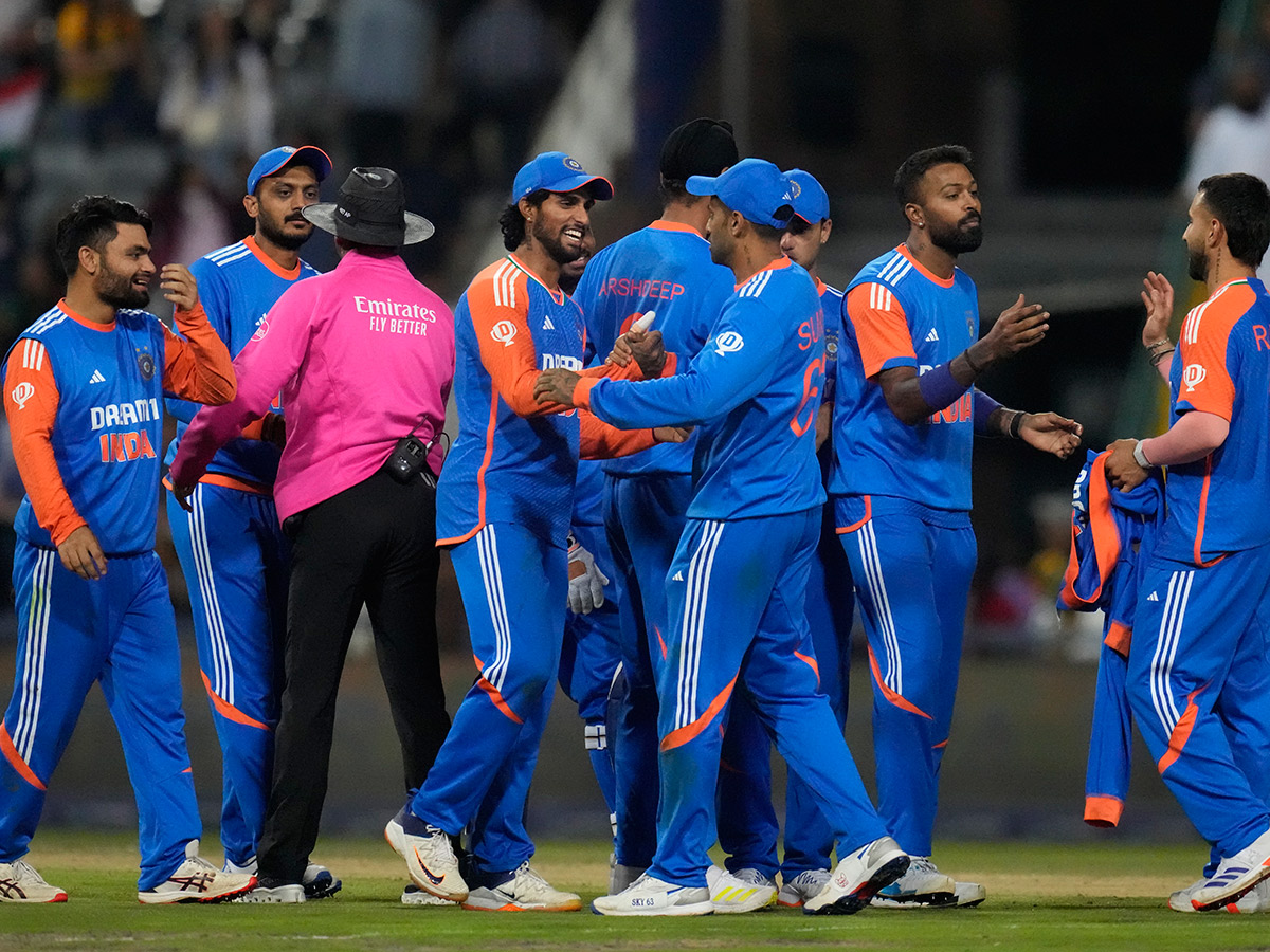winners trophy after their win against South Africa in the fourth T20 cricket 12