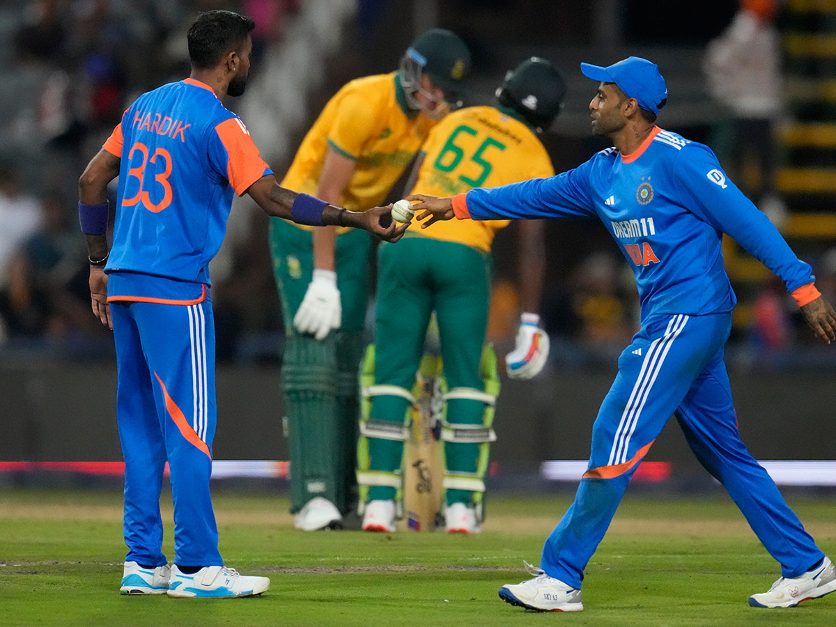 winners trophy after their win against South Africa in the fourth T20 cricket 15