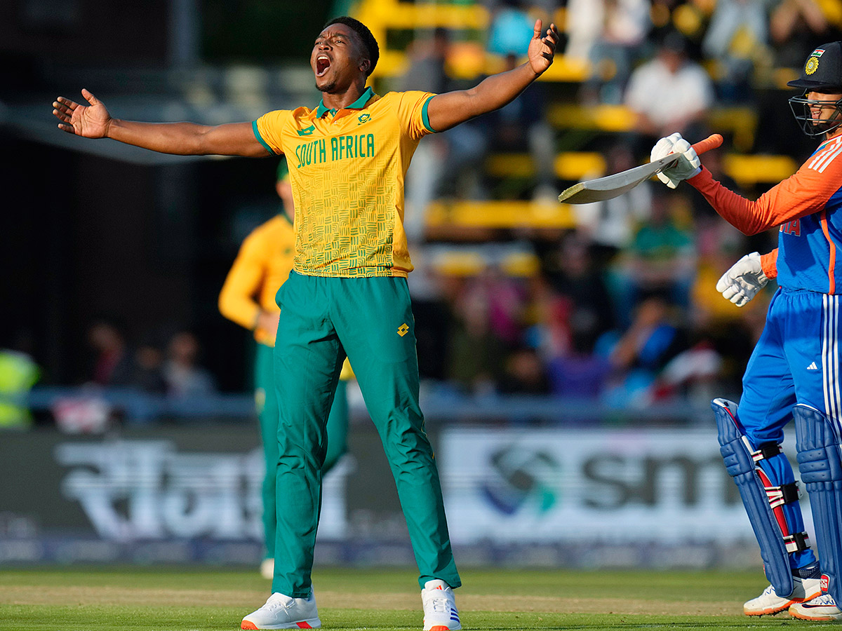 winners trophy after their win against South Africa in the fourth T20 cricket 47