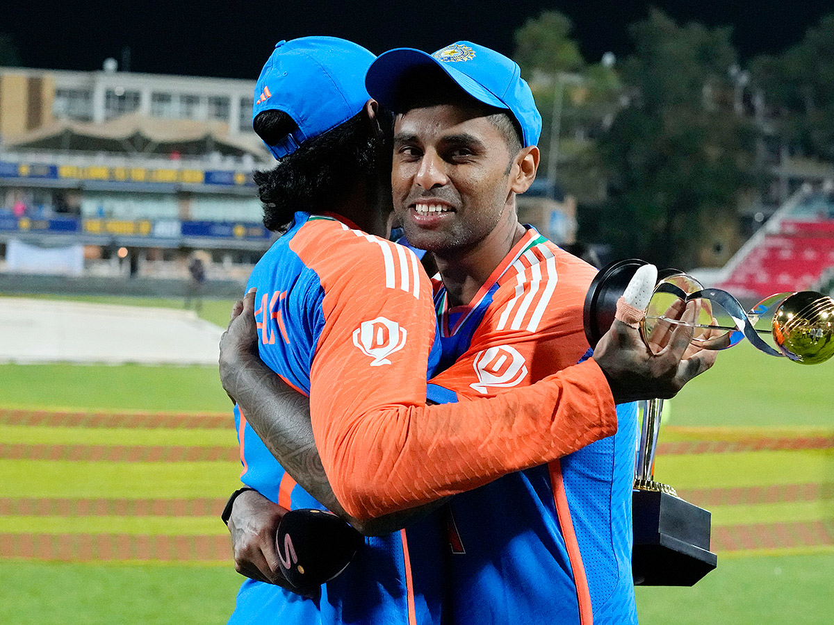 winners trophy after their win against South Africa in the fourth T20 cricket 6
