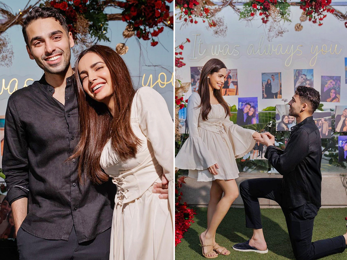 Orange Movie Actress Shazahn Padamsee Engagement Photos1
