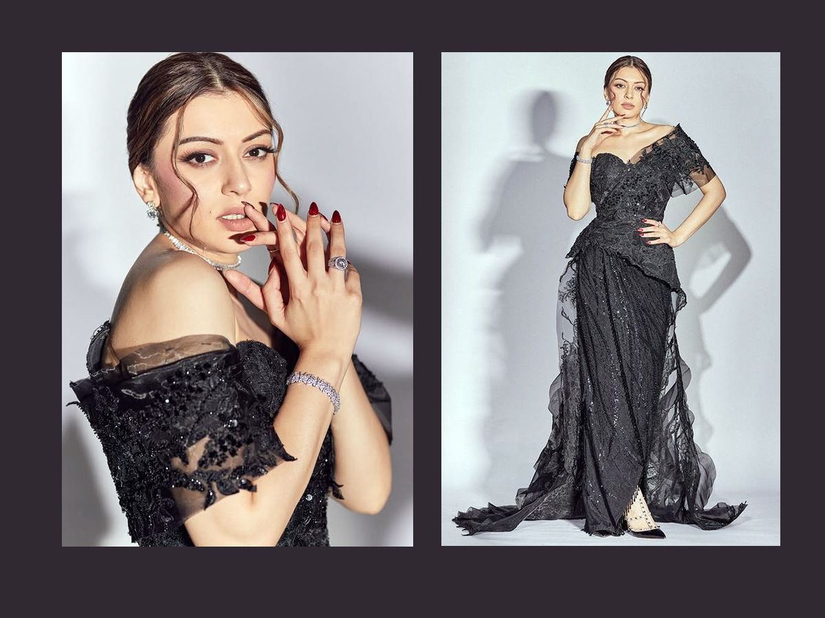Hansika Motwani surprises fans with her black dress1