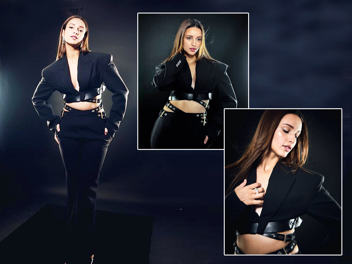 Animal beauty Tripti Dimri stunning photos in Black Dress1