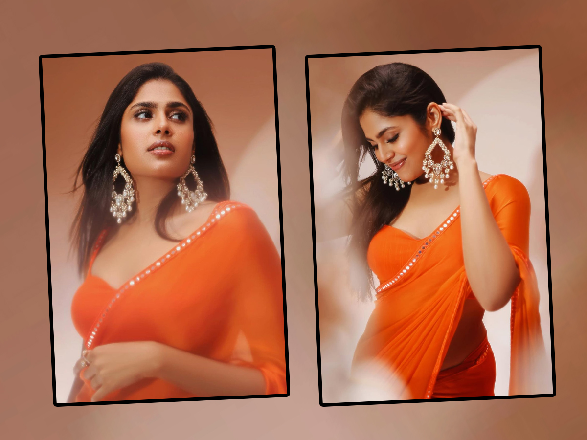 Jathi Ratnalu Actress Faria Abdullah Glamorous Photos In Saree1