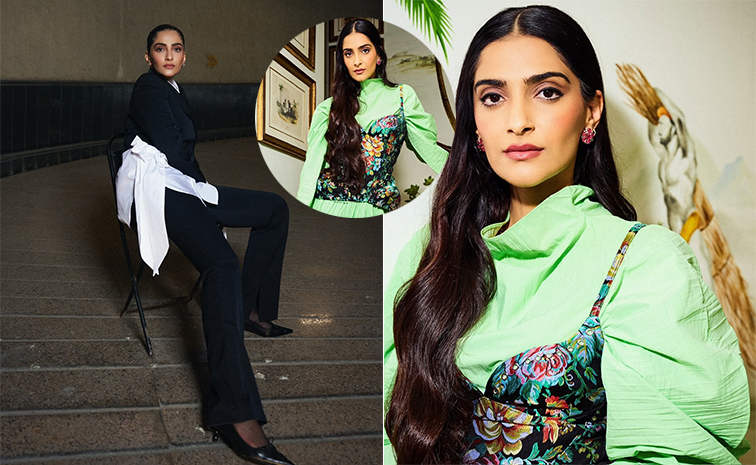 Sonam Kapoor Thanksgiving Ready In Bright Neon Green Dress1