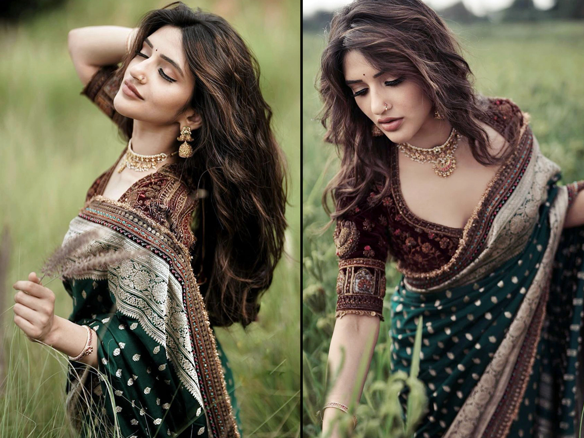 Sreeleela Stunning Looks in Classic Attire Saree1